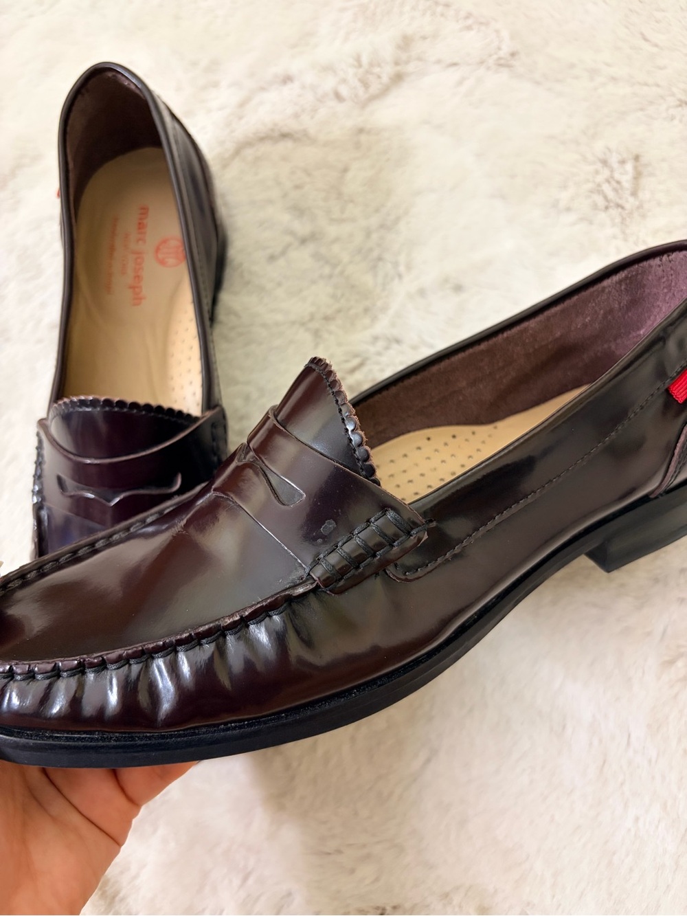 NWOB Marc Joseph NY East Village 2.0 Penny Loafers Oxblood Burgundy Size 8 - Picture 11 of 12